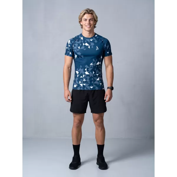  Compresia funcțională a bărbaților T -thirt premium ALTISPORT VOJ/ALM108TR04 ALBUL NAVY 