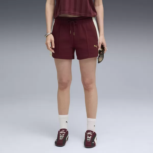  Pantaloni scurți pentru doamne PUMA T7 PINTUCK SHORTS 4' 63213996 RUBY SHIMMER 