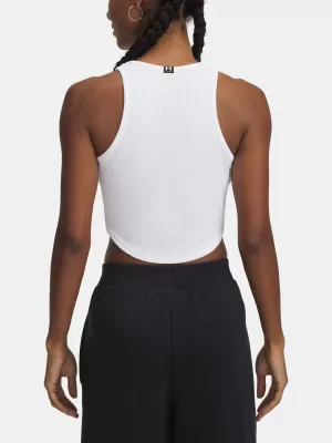 Maieu de damă UNDER ARMOUR UA RIVAL RIB TANK 1389798-100 ALB