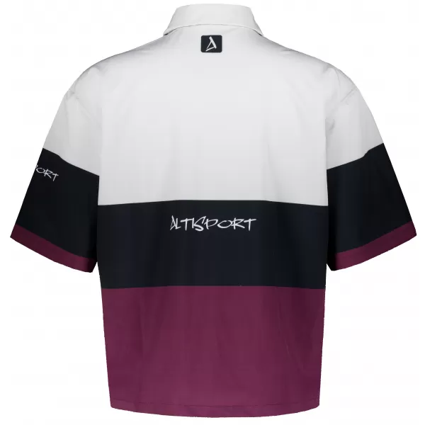  Cămașă premium pentru bărbați ALTISPORT VOJ/ALM051KOS01 BURGUNDIA 