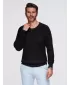 Pulover pentru bărbați OMBRE OM-SWSW-0182 NEGRU