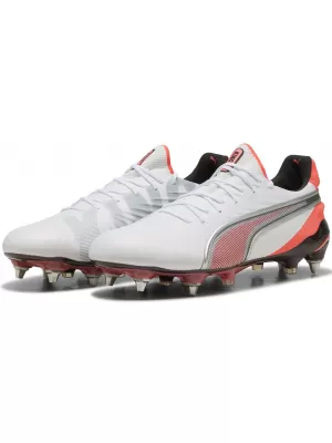 Cizme de fotbal pentru bărbați PUMA KING ULTIMATE MXSG 10881701 PUMA WHITE/PUMA SILVER