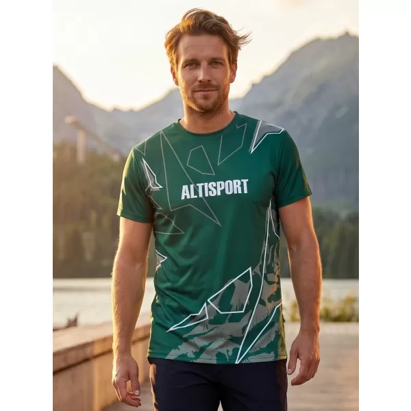  Cămașă de agrement pentru bărbați premium ALTISPORT VOJ/ALM123TR06 VERDE ÎNCHIS 