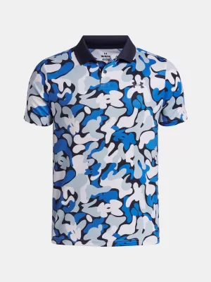 Tricou băieți UNDER ARMOUR UA MATCHPLAY PRINTED POLO 1377349-412 ALBASTRU