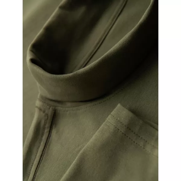  Cămaşă OMBRE OM-LSCL-0130 VERDE MĂSLIN ÎNCHIS 