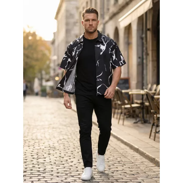  Cămașă premium pentru bărbați ALTISPORT VOJ/ALM052KOS01 NEGRU 