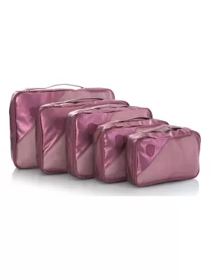 Valiză HEYS Metallic Packing Cube 5pc BURGUNDIA