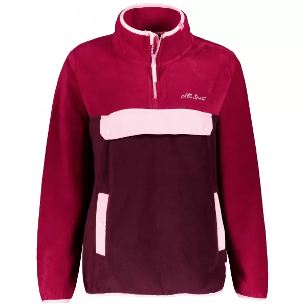  Hanorac de damă din fleece ALTISPORT GEMMY BURGUNDIA 