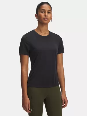 Tricou pentru femei UNDER ARMOUR UA LAUNCH JACQUARD SS 6005096-004 NEGRU