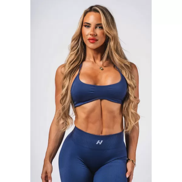  Sutien sport cu ridicare fără cusături FLOW SEAMLESS 495 BLUE Nebbia 