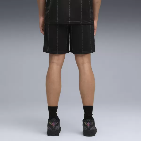  Pantaloni scurți pentru bărbați PUMA MELO ALWAYZ ON 1 7" IS SHORT 63075606 PUMA BLACK/TEAM SILVER 