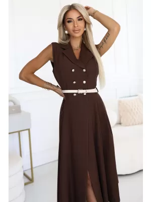 Rochie NUMOCO 596-4 CIOCOLATĂ