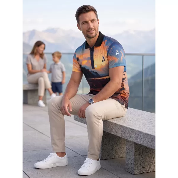  Tricou funcțional pentru bărbați cu guler premium ALTISPORT VOJ/ALM116TR05 BANCAR 
