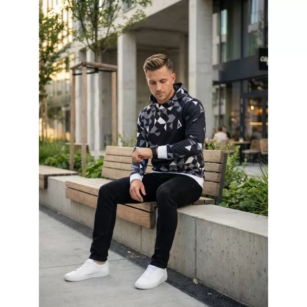  Hanorac funcțional premium pentru bărbați ALTISPORT VOJ/ALM108MI01 NEGRU 