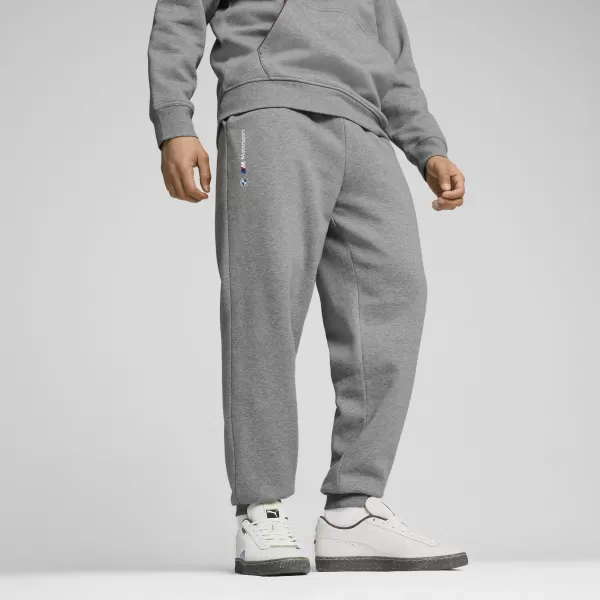  Piese pentru bărbați PUMA BMW MMS ESS+ PANTS FLEECE 62749903 HEATHER GRI MEDIU 