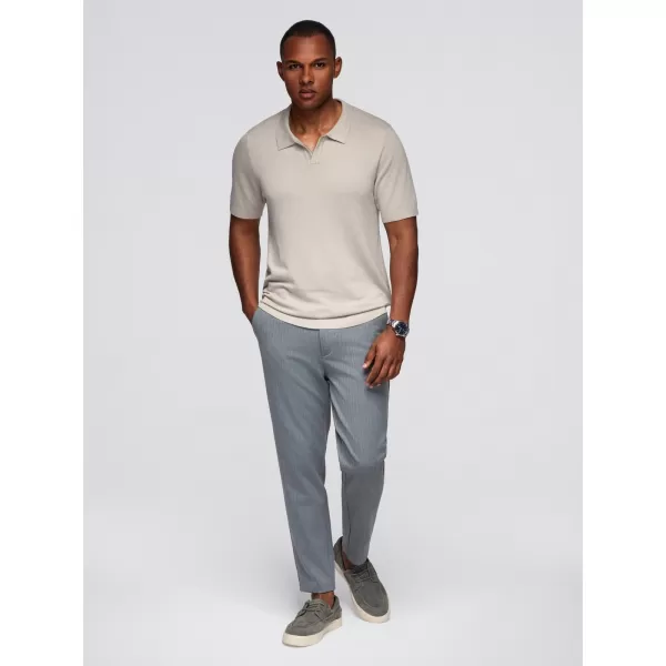  Tricou pentru bărbați OMBRE OM-POSS-0159 GRI DESCHIS 