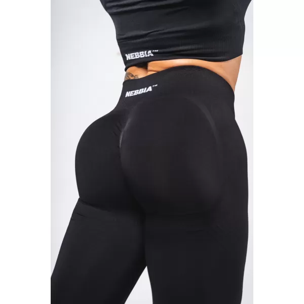  Jambiere de modelare fără cusături maxim push-up FLOW SEAMLESS 497 BLACK Nebbia 