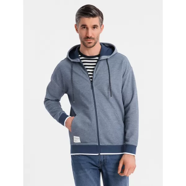  Panoul pentru bărbați OMBRE BLACK OM-SSZP-0210 ALBASTRU MARIN 