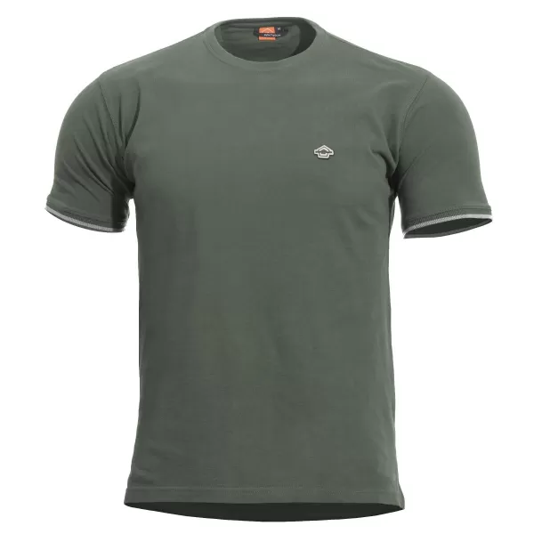  tricou PENTAGON LEVANTES CREWNECK STRIPES K09026 VERDE CAMO 