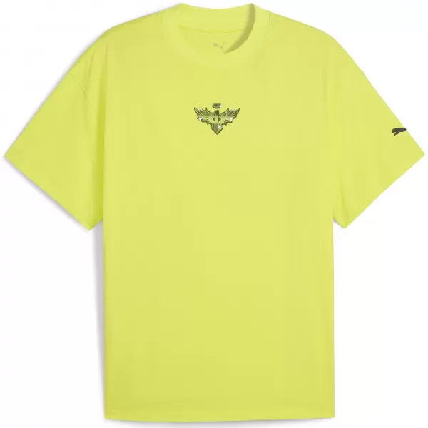  Tricou pentru bărbați PUMA MELO ALWAYZ ON 1 TEE 63075504 LEMON SHERBERT 