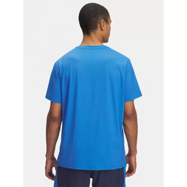  Tricou pentru bărbați UNDER ARMOUR UA LAUNCH ELITE SHORTSLEEVE 1389802-402 ALBASTRU 