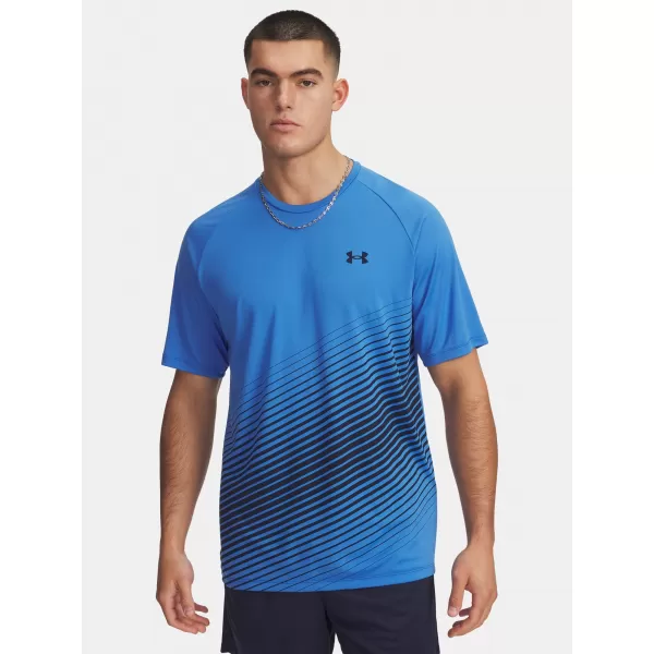  Tricou pentru bărbați UNDER ARMOUR UA TECH FADE SS 6005916-402 ALBASTRU 