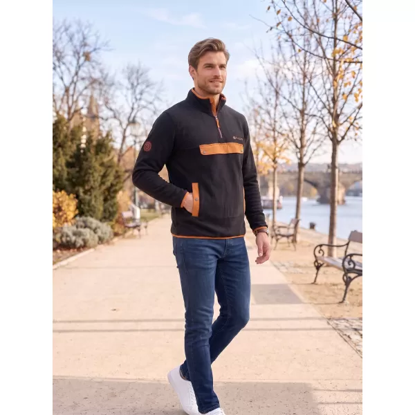  Hanorac pentru bărbați din fleece ALTISPORT GARM NEGRU/MARO 