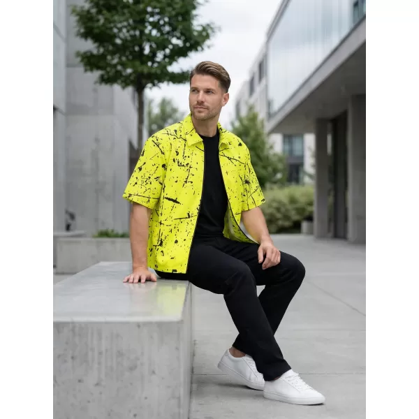  Cămașă premium pentru bărbați ALTISPORT VOJ/ALM034KOS01 GALBEN NEON 