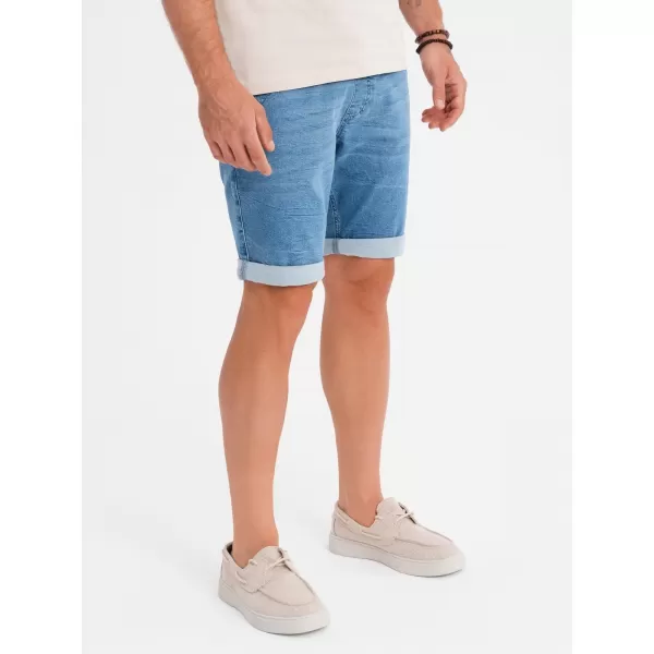  Pantaloni scurţi OMBRE OM-SRDS-0161 ALBASTRU DESCHIS 