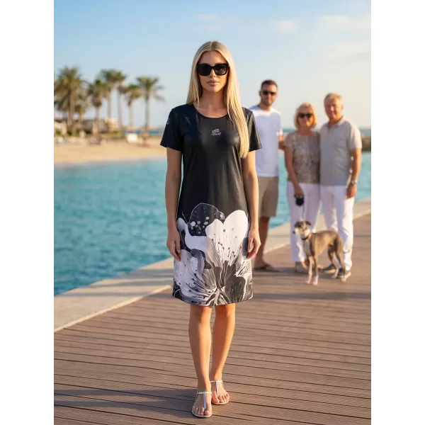  Tricou premium extins pentru femei ALTISPORT VOJ/ALW090SAT02 NEGRU 