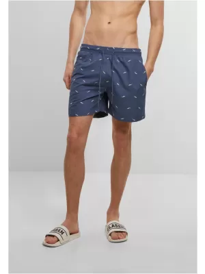 Pantaloni scurți de baie URBAN CLASSICS TB2680 VINTAGE BLUE/FROST MINT