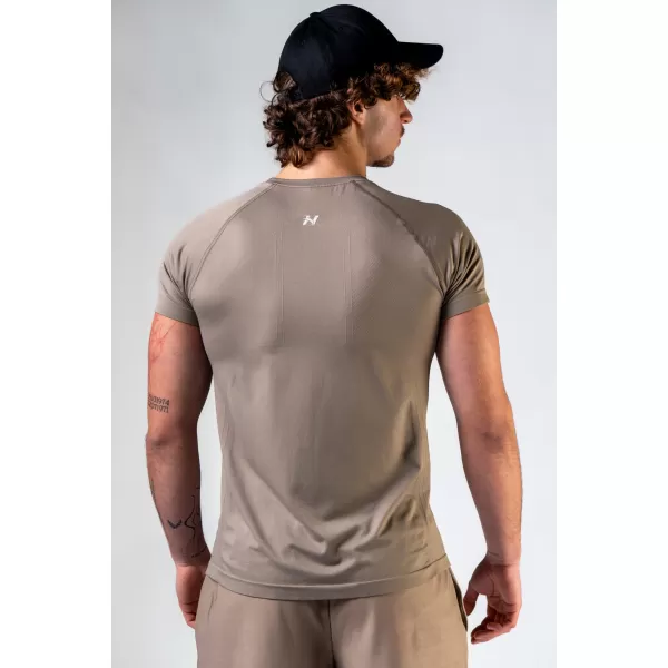  Tricou fără cusături cu mâneci scurte POWER 900 LIGHT BROWN ASH Nebbia 