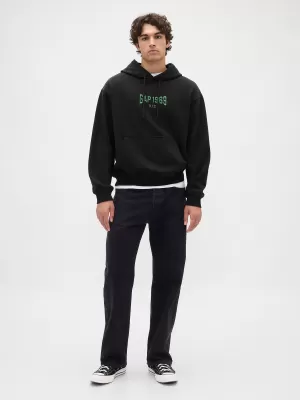 Hanorac pentru bărbați GAP LOGO PULLOVER HOODIE 821291-03 NOAPTE FĂRĂ LUNĂ