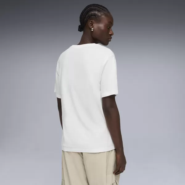  Tricou de damă PUMA GRAPHICS RELAXED TEE BETTER 691908_02 PUMA ALB 