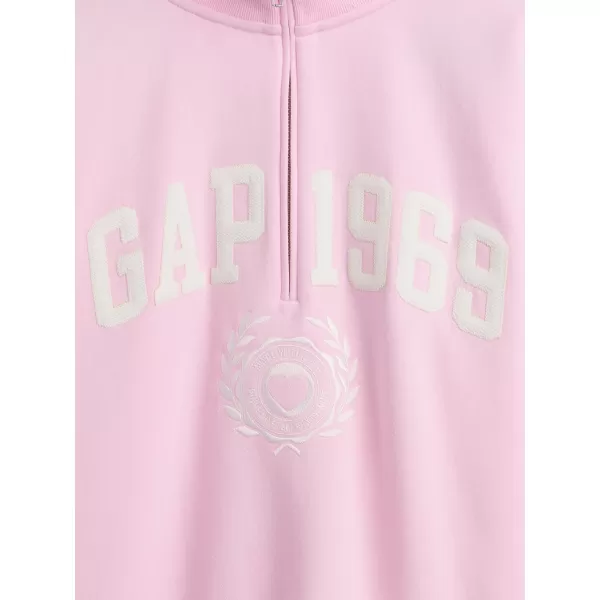  Hanorac de dama GAP LOGO HALF ZIP 852841-05 ROZ PRIMULA 