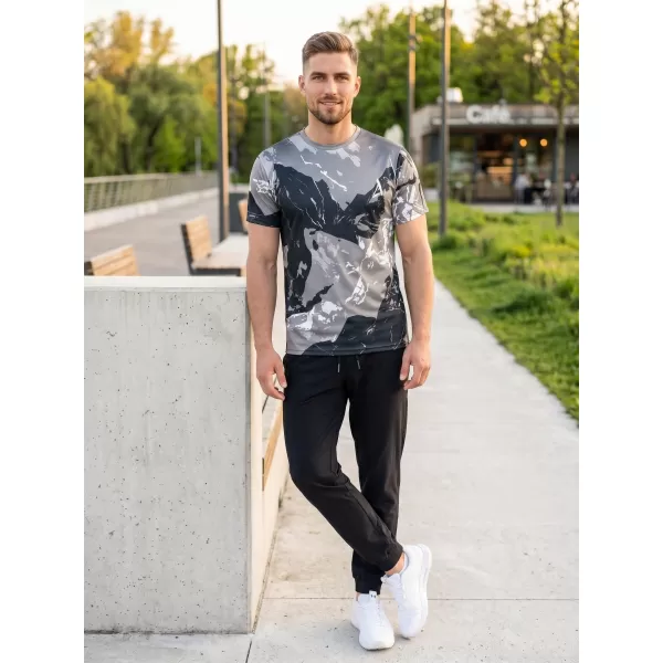  Tricou premium pentru bărbați ALTISPORT VOJ/ALM131TR01 GRI/NEGRU 