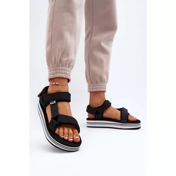  Sandale de dama LEE COOPER LCW-24-05-2753L NEGRU/ALB 