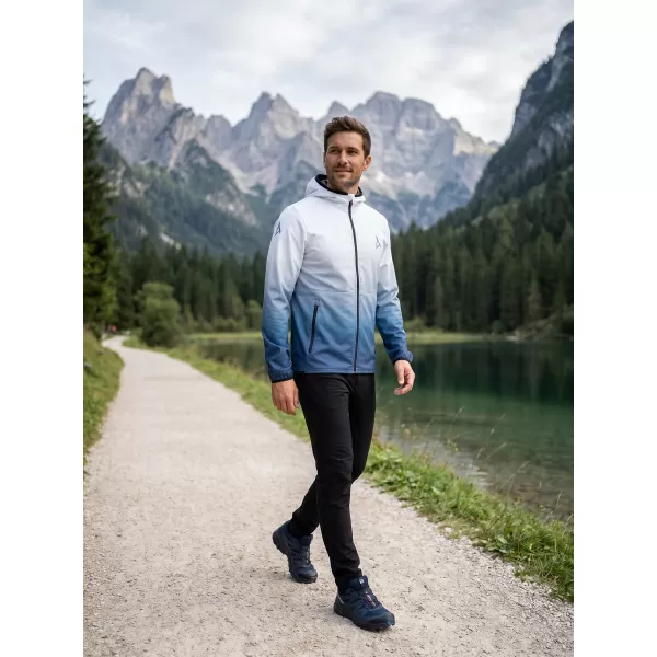  Jachetă softshell premium pentru bărbați ALTISPORT VOJ/ALM126JACK01 BLEUMARIN/ALB 