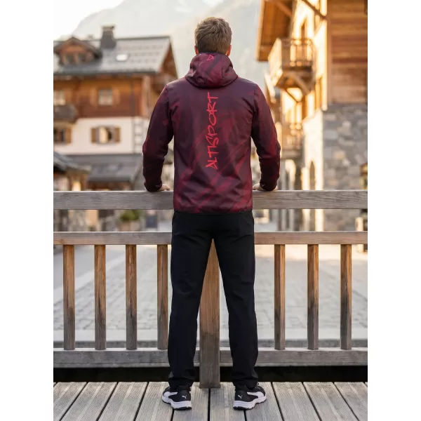  Jachetă softshell premium pentru bărbați ALTISPORT VOJ/ALM072JACK01 VIN/ROSU 
