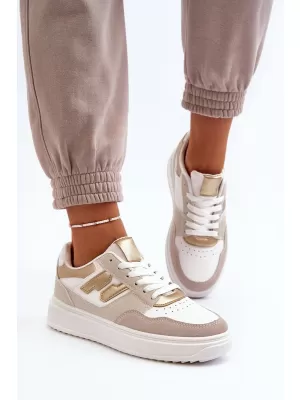 Adidași de damă BOTO REGINES 30370 ALB/AURIU