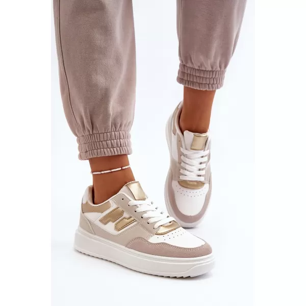  Adidași de damă BOTO REGINES 30370 ALB/AURIU 