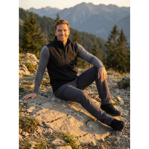  Vestă softshell pentru bărbați ALTISPORT NoPrint NP/ALM865 NEGRU 