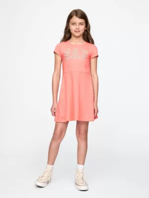 Haine pentru copii GAP LOGO DRESS 745993-01 TRANDAFIR DE CEAI