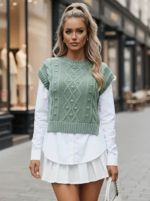 Pulover de dama DSTREET MY2218 VERDE DESCHIS