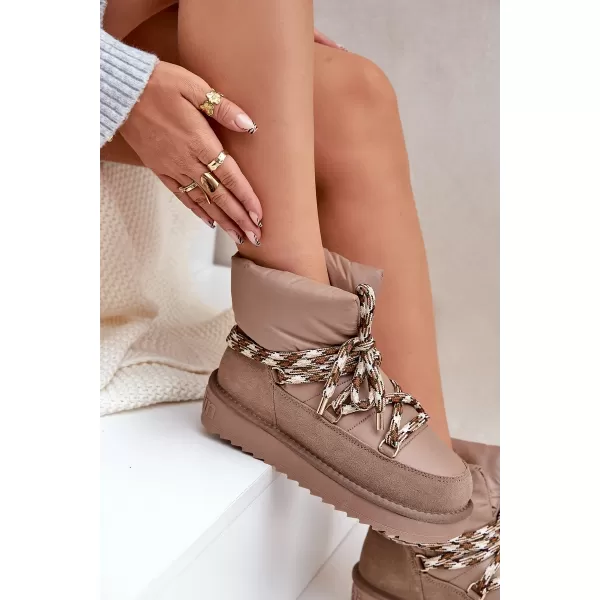  Oameni de zăpadă pentru femei D.FRANKLIN DFSH375003 TAUPE 