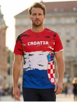 Tricou premium pentru bărbați ALTISPORT VOJ/ALM036HR/TR01 CROAŢIA