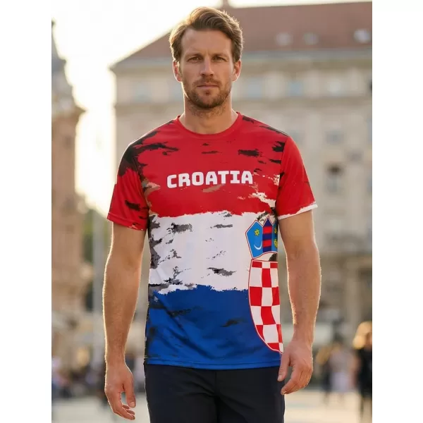  Tricou premium pentru bărbați ALTISPORT VOJ/ALM036HR/TR01 CROAŢIA 