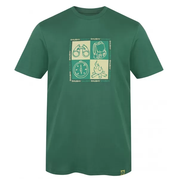  Tricou pentru bărbați HUSKY TEE SQUARE M VERDE 