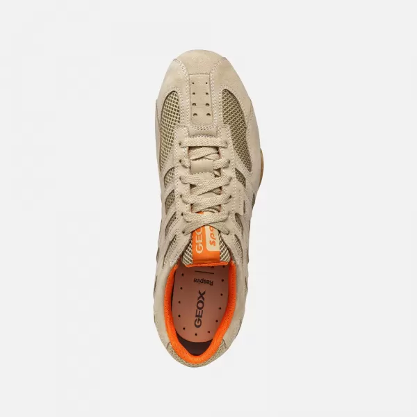  Adidași pentru bărbați GEOX SNAKE ORIGINAL G002963 BEJ 