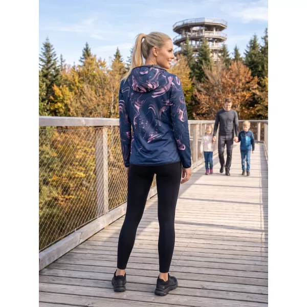  Jachetă softshell premium pentru femei ALTISPORT VOJ/ALW064JACK01 ALBASTRU ROZ 